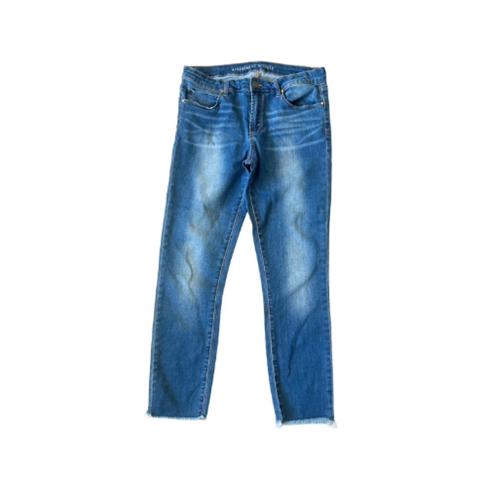 Articles of Society Jeans Skinny Ankle Stretch Raw Hem Women’s 30 Blue Denim